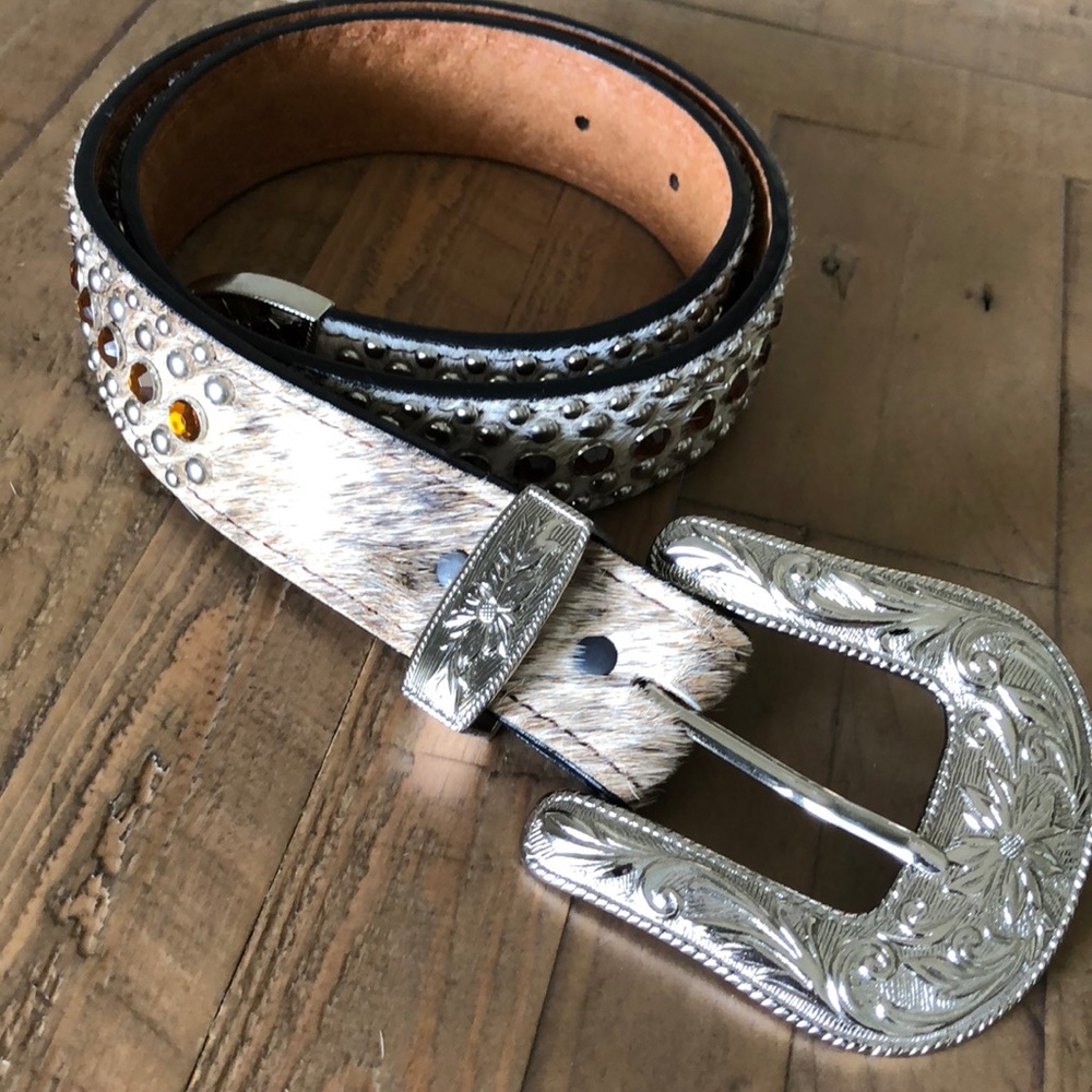 Cowgirl belt topaz rhinestones medium